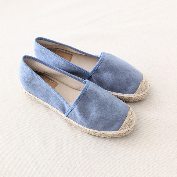 Blue Suede Flat Espadrille Mandy18 - Picture 2 of 3